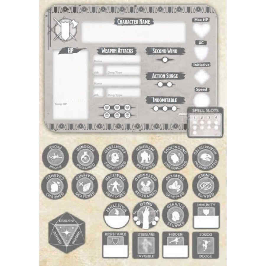 D&D 5E Token Set - Fighter | Mana Crypt Online Store